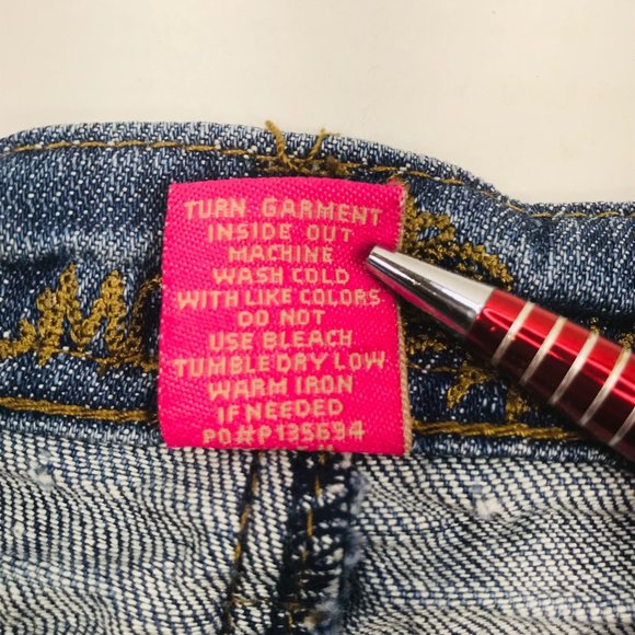 Almost Famous Women's Size 3 Distressed Denim Blue Jean Preowned Good Condition - Picture 7 of 12